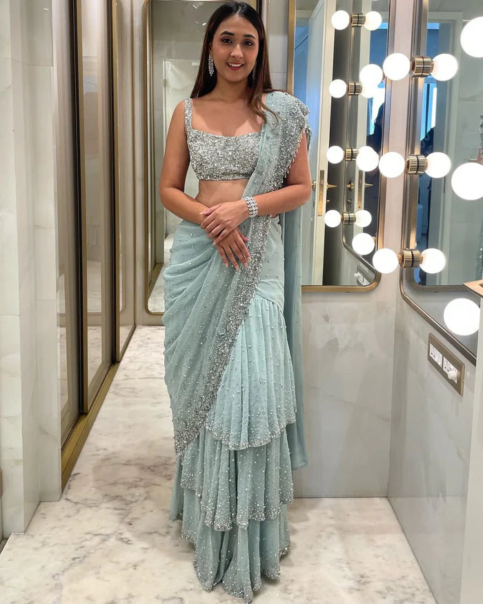 Presenting Ready to wear Lehenga saree with Two Color